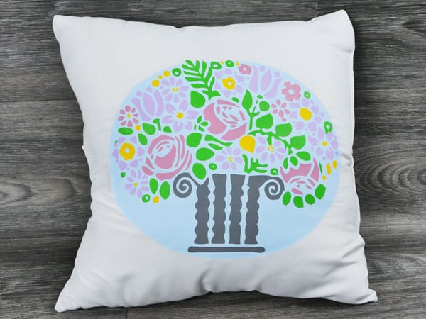 ThermoFlex Plus in a flower design on a Decorative Pillow
