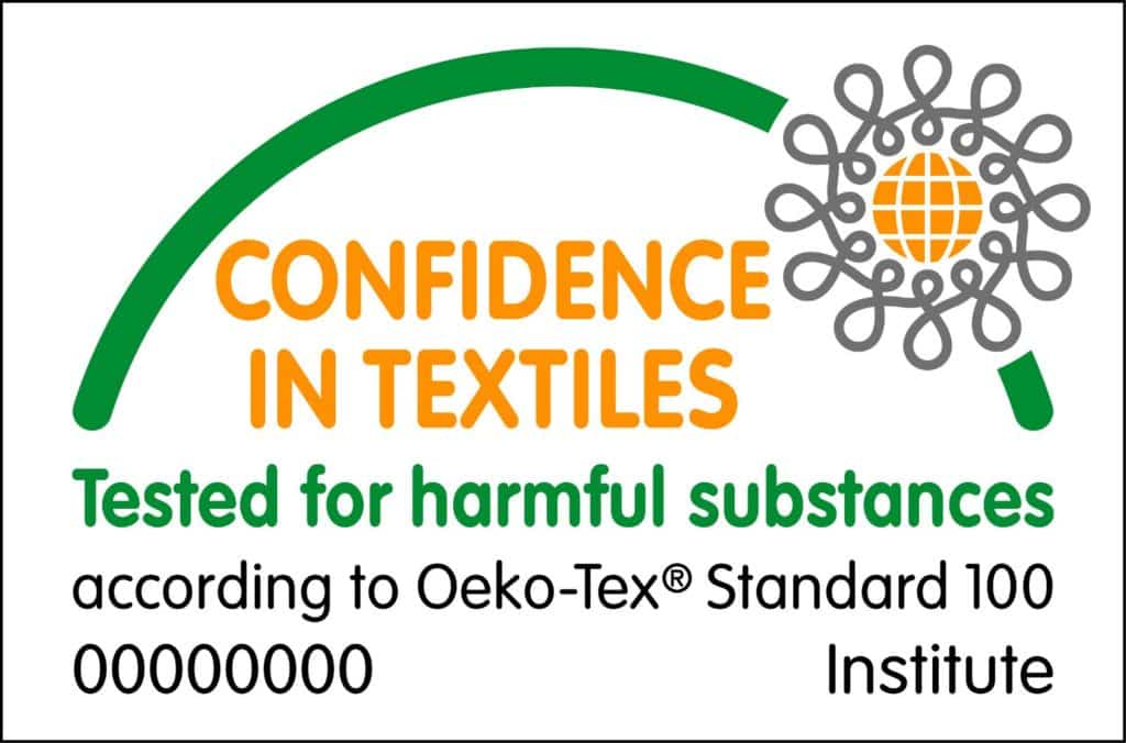 The logo indicating this product meets oeko-tex standards