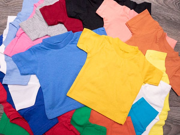 A large amount of mini-tees arranged in a circle with two tees on top