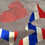 A close up of a shirt that says "I Heart NY" with the heart in Red Textile Foils and the "I NY" in American Textile Foils