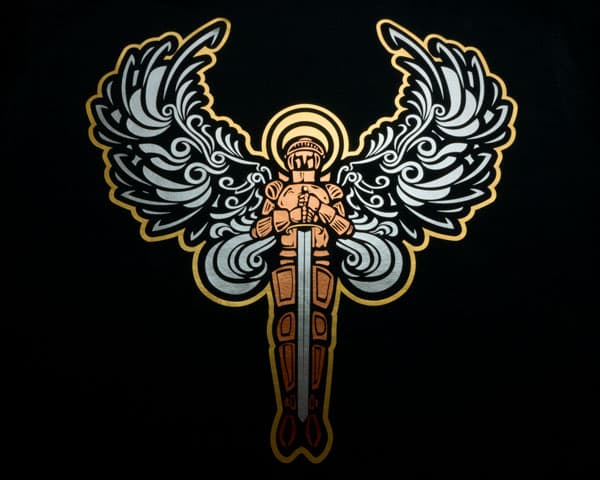 An angel made using ThermoFlex Turbo Brights