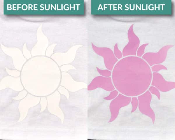 FashionFlex® Light-Sensitive in a sun before and after light