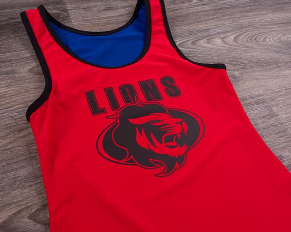 A wrestling singlet that has been decorated with ThermoFlex Turbo